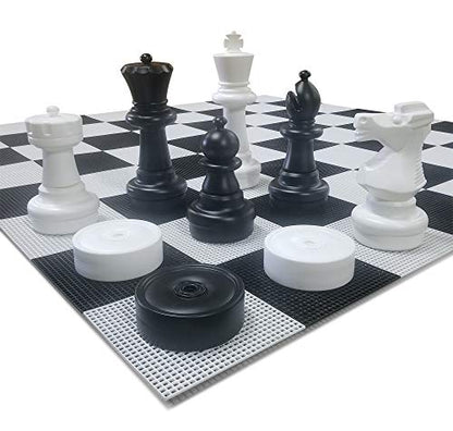 MegaChess 25 Inch Giant Plastic Chess Set - Accessories Available! (w/Plastic Board and Checkers) - size: w/ Plastic Board and Checkers