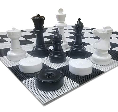 MegaChess 25 Inch Giant Plastic Chess Set - Accessories Available! (w/Plastic Board and Checkers) - size: w/ Plastic Board and Checkers