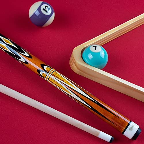Billmart Pool Cue Stick, Low Deflection Shaft Billiard Cue Sticks with Hard Case, Pool Table Sticks Queue, 19-21 oz Pool Que - color: Amber, size: 20 oz