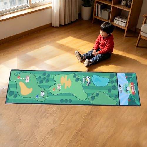 Drfeify Tabletop Bowling Game, Portable Indoor Curling Set with Foldable Mat, Interactive Board Toy for Kids Family Game Night