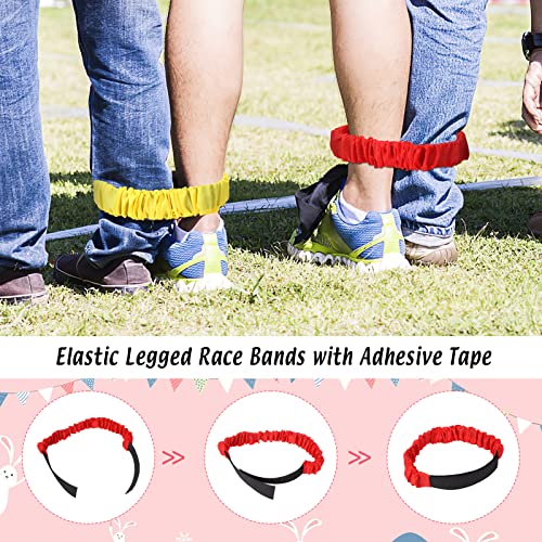 23 Packs Easter Outdoor Party Games for Kids Potato Sack Race Jumping Bags with Legged Race Bands, Egg and Spoon Race，Toss Game and Stickers, Outdoor Games for Easter Eggs Hunt,Easter Party Supplies