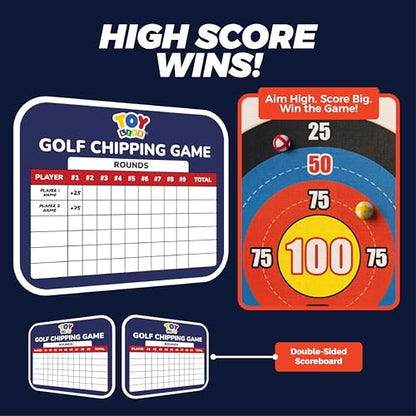 TOY Life Chipping Golf Practice Mats Golf Game Training Mat Indoor Outdoor Games for Adults Family Kids Outdoor Play Equipment Stick Chip Golf Set Backyard Game(Patented) - style: Dart Board Style