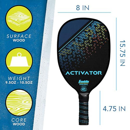 Franklin Sports Pickleball Paddle and Ball Set - Wooden Pickleball Rackets + Balls - Activator - USAPA Approved | Ball Set - style: 2 Player Set- Multi