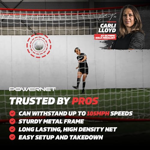 PowerNet Soccer Goal for Backyard, 3Mx2M / 6x4 / 8x4 / 12x6 / 14x7 /18.5x6.5 / 21x7 / 24 x 8 Portable Soccer Net, Sports & Outdoors Training Equipment, Quick Setup 1 Goal & Zipper Storage Bag - style: 24 x 8 FT