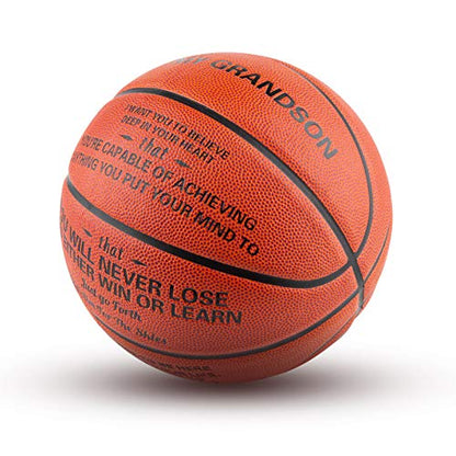 KAAYEE Engraved Basketball for Grandson, Engraved Basketball for Son from Mom Dad, Personalized 29.5" Basketballs Gifts, Custom Christmas Birthday Graduation Back to School Gift for Son from Mom Dad - color: to Grandson