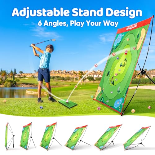 Golf Chipping Game Set: Portable Indoor & Outdoor Sticky Golf Games Fun, Family Backyard Yard Golf Target Game Set (Golf Club Not Included) - color: Green