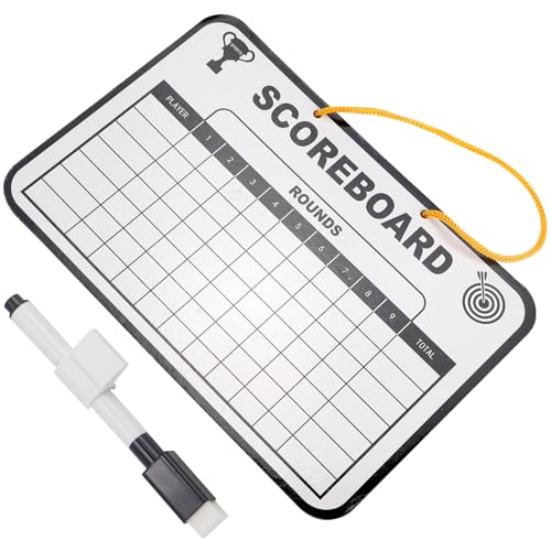 Golf Scoreboard, Erasable Golf Scorecard with Pen, Plastic Whiteboard Score Card Holder Accessories for Golfer