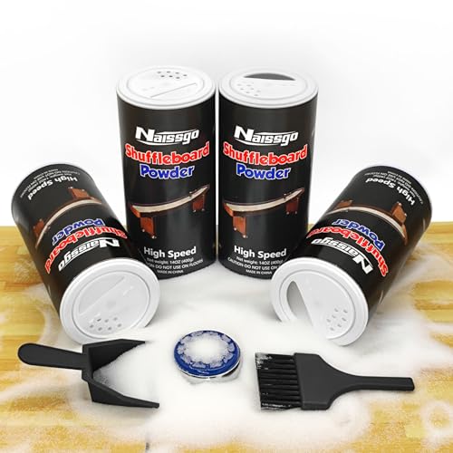 Shuffleboard Sand Wax Shuffleboard Powder Set with Small Brush & Pan - style: 4 Cans High Speed