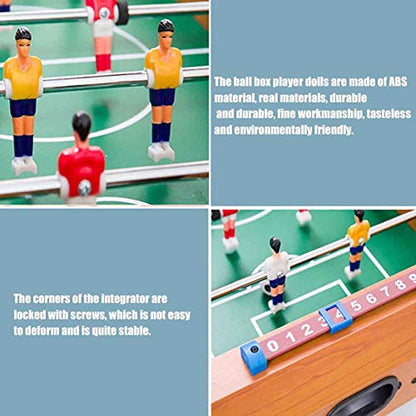13.58’‘ x 8.46’‘ Table Foosball, Mini Football Table Soccer Tabletops Wood Football Table Top w/Footballs, Game Accessories for Adults Family Night Parties Entertainment