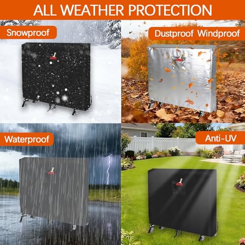 Heavy Duty Waterproof Ping Pong Table Cover - 600D Fabric, Fits 9x5 FT Tables, Windproof Buckle, Silver, 65" Lx28 Wx73 H - Ultimate Indoor/Outdoor Protection - color: Silver