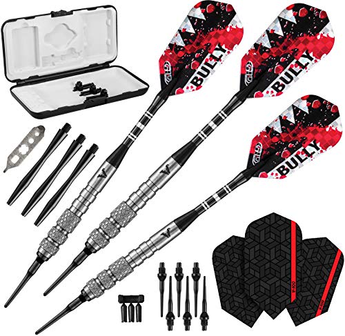 Viper Bully 80% Tungsten Soft Tip Dart Set with Case, 18 Grams - style: Medium Knurling