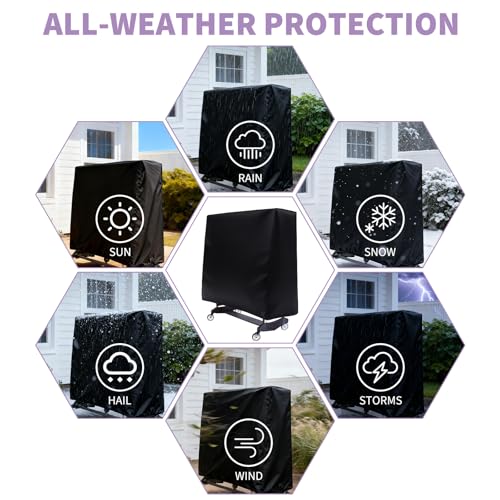 Ping Pong Table Cover Compatible with Stiga,Waterproof,Dustproof,Sun-resistant,Table Cover Compatible with Stiga,Indoor&Outside,210D Oxford Fabric