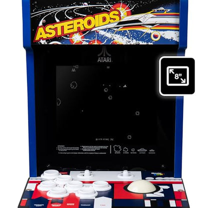 Arcade Classics - Atari Asteroids Counter Series Game Machine, 5 Games, 8" Liquid Crystal Screen - Mini Cabinet, Portable Gaming, Retro, Countertop Console, Basement Decoration, Man Cave - style: Asteroids Counter Series