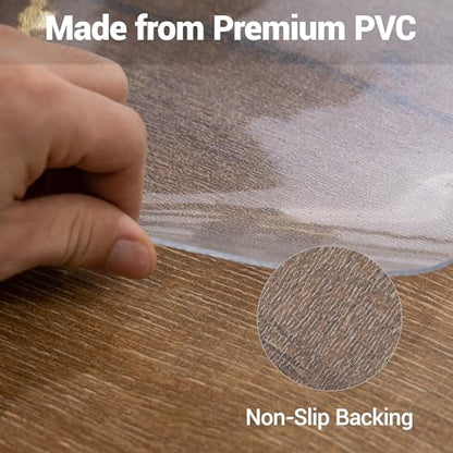 Clear Chair Mat for Hard Floor, 36 x 48 Inches, PVC Floor Mat Under Rolling Chairs for Easy Glide and Wood/Tile Protection, with Lip - size: with Lip