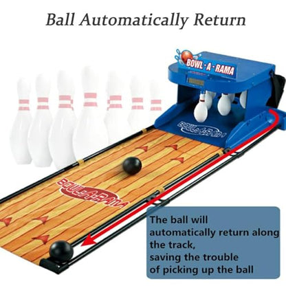Bowling Alley Arcade Game, Indoor Bowling Ball Sports Game Console with LED Scoreboard with Automatic Reset, Lighting & Simulation Sound - Fun for Children and Adults,3.5m/11ft