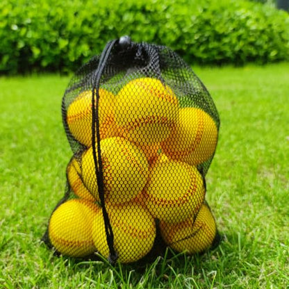12 Pack Foam Baseballs Softballs Foam Training Ball for Kids Beginners, 9 inch Practice Baseballs Tballs, Safe Throwing, Catching and Batting Practice - color: Yellow