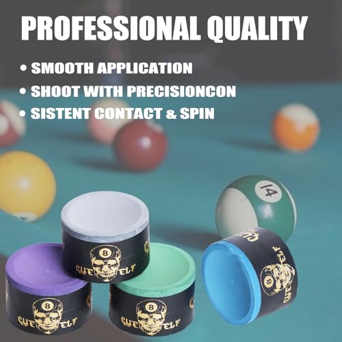CUEELF Pool Chalk Premium Pool Cue Chalk Billiard Pool Stick Chalk Billiards Chalk-Blue,Green,Pink,Purple or Grey - color: Blue