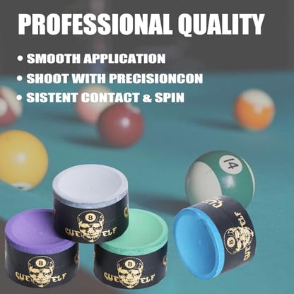 CUEELF Pool Chalk Premium Pool Cue Chalk Billiard Pool Stick Chalk Billiards Chalk-Blue,Green,Pink,Purple or Grey - color: Purple