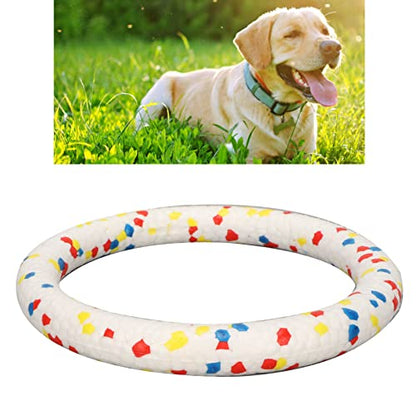 F&Yard Dog Flying Ring Toy, Floating Interactive Pet Flying Disc Ring in ETPU, Elastic Washable Play Toy for Dogs