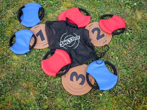 Swoobee Outdoor Indoor Tossing Game | Tactical Sport Toy for Team Play | Soft Rope Ring Toss Game | for Kids, Teens and Adults | Summer Fun, Backyard, Beach & Party Game | Ages 6+, 2–8 Players