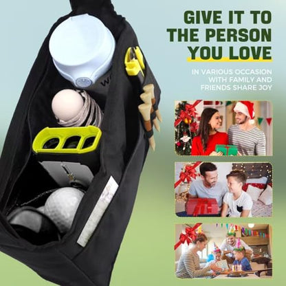 Lightweight Foldable Golf Bags for Men， with Adjustable Drink Holder Strap for Golf Cart and Baby Stroller