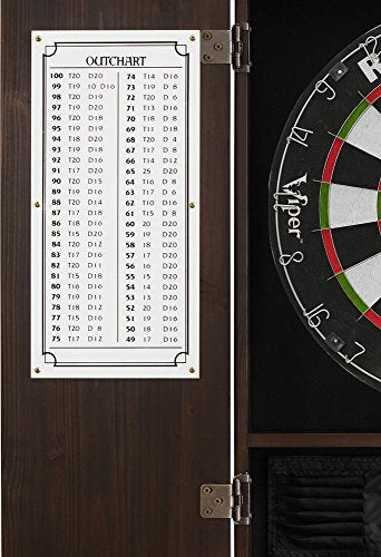 Viper by GLD Products Metropolitan Solid Wood Cabinet & Sisal/Bristle Dartboard Play-Ready Bundle - color: Espresso, style: Premium Set