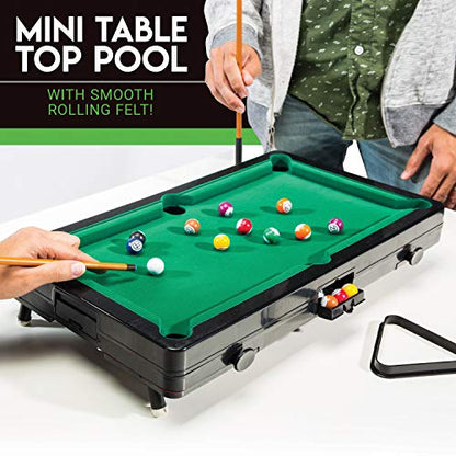 Franklin Sports Table Top Game Set - 5-in-1 Sports Center Indoor Game-Tabletop Soccer, Basketball, Hockey, Bowling+Pool