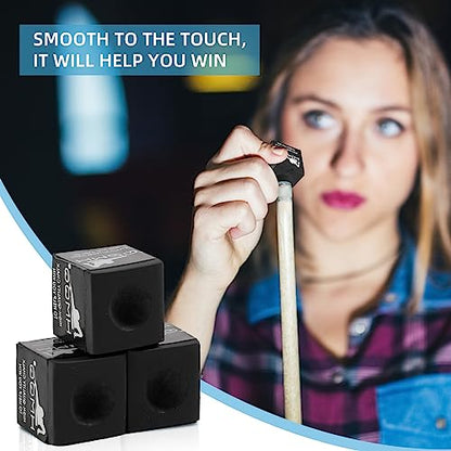 HMQQ Pool Cue Chalk – 12 Pack Billiard Chalk, Low Dust & Anti-Slip Cue Chalk for Smooth, Accurate Shots – 6 Colors Available for Pool Lovers, Home Tables & Clubs - color: Black