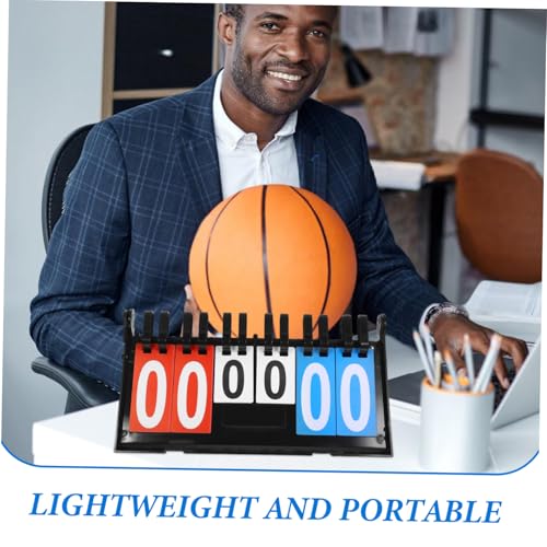 BESPORTBLE Portable Basketball Board Flip Scorekeeper for Soccer Tabletop Scoreboard Two- Display