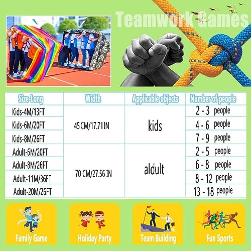 2 PCS Teamwork Games Playing Run Mat Outdoor Carnival Event Team Building Game(Adult-20M) - size: Adult-20M