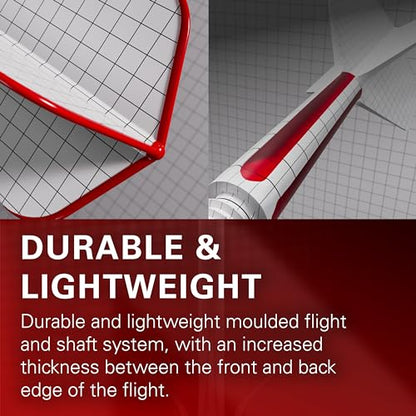Target Darts K Flex Integrated Dart Flight and Shaft, No.6 | 3-Pack K-Flex - No. 6, Kflex Precision-Molded 2-in-1 Dart Flights and Dart Shaft | Professional Dart Accessories - color: Clear, size: Medium (33mm)