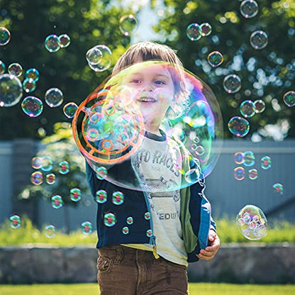 IFLOVE Dinosaur Bubble Gun for Kids 3-8, Bubble Machine Blower Toy (Green) | Bubble-in-bubble effect， Easy-Grip Dinosaur Bubble Gun Fills Summer Playtime and Party Favors With Colorful Bubbles - color: Green