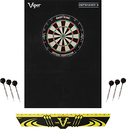 Viper Defender III Backboard & Sisal/Bristle Steel Tip Dartboard Bundle - style: Standard