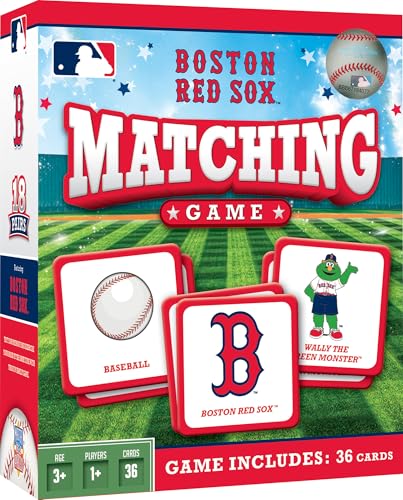 MasterPieces Officially Licensed MLB Boston Red Sox Picture Matching Card Game for Kids and Families