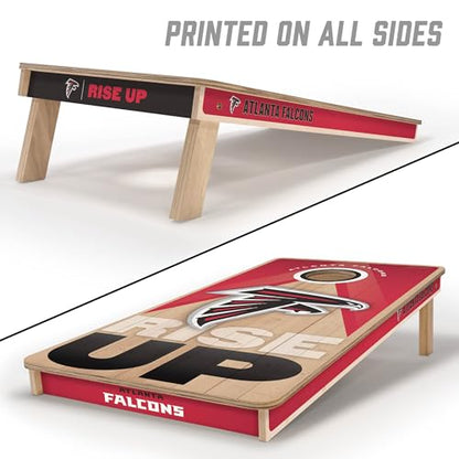 YouTheFan NFL 2' x 4' Slogan Series Professional Wood Cornhole Game - color: Atlanta Falcons