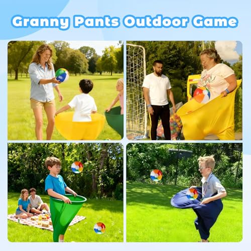 Granny Pants Yard Game Set (2 Pack), Funny Granny Pants Outdoor Game for Kids & Adults, Easy Setup Toss Game with Giant Pants & Balls, Backyard Family Party Game for Small Groups - color: 2PC Granny Pants
