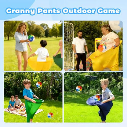 Granny Pants Yard Game Set (2 Pack), Funny Granny Pants Outdoor Game for Kids & Adults, Easy Setup Toss Game with Giant Pants & Balls, Backyard Family Party Game for Small Groups - color: 2PC Granny Pants