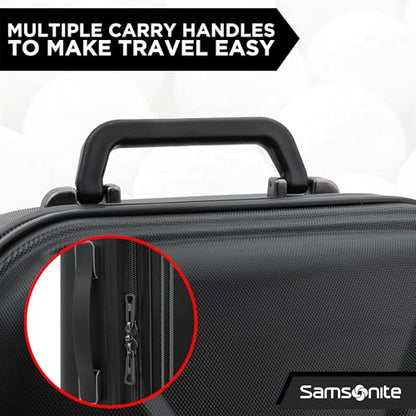 Samsonite Tour Pro Golf Hard Case Travel Bag | Lightweight, Durable ABS Shell, 360 Degree Multi-Directional Shark Wheels - color: Jet Black