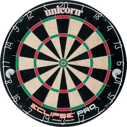 Unicorn Eclipse Pro & Ultra Championship Edition Bristle Steel Tip Dartboards - Ultra-Slim Wire, Staple-Free Bullseye-Increased Target Area, Premium Self-Healing Sisal, High-Vis Rotatable Number Ring