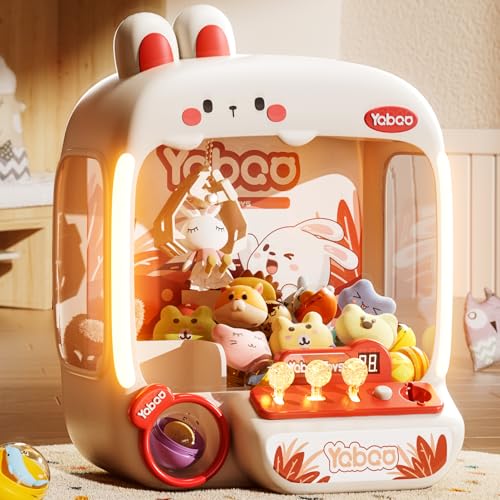64 PCS Large Claw Machine for Kids Bunny, Vending Machine Toys for Girls 5 6 7 8 Year Old, Candy and Prize Electronic Dispenser Game Ages 5-7 6-8, Birthday Gift for 3 4 5 6 Year Old - style: Bunny