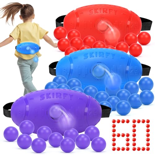 Skirfy 3 Pack Shaking Swing Balls Set for Kids Adults, Outdoors Indoors Birthday Games Toy with 60 Balls, Carnival Bachelorette Party Games for Boys and Girls, Lawn Minute to Win It for Kid - color: Red&blue&purple