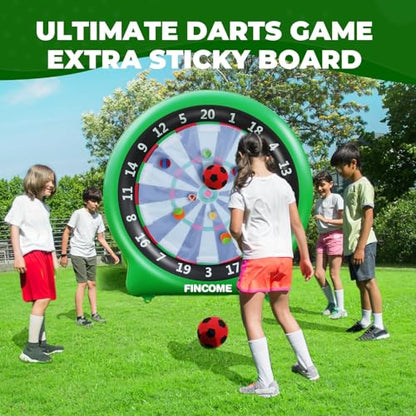 Giant Inflatable Dartboard, Kick Darts Outdoor Indoor Soccer Dartboard Game Golf Dart Throw Darts with Pump, Giant Dart Board Target Yard Games for Kids & Adults 20+Games - style: Green Dartboard