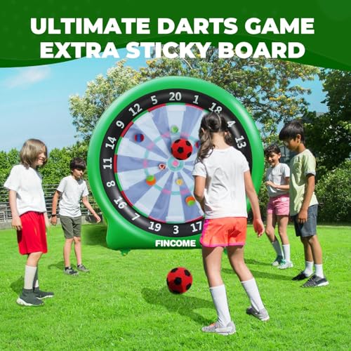 Giant Inflatable Dartboard, Kick Darts Outdoor Indoor Soccer Dartboard Game Golf Dart Throw Darts with Pump, Giant Dart Board Target Yard Games for Kids & Adults 20+Games - style: Green Dartboard