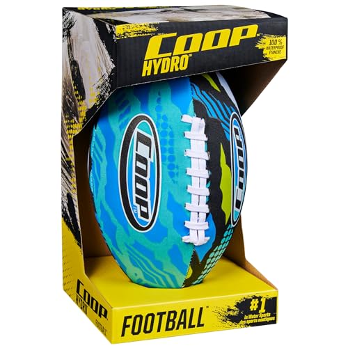 Swimways Hydro Waterproof Football, Outdoor Games for Adults and Kids, Swimming Pool Accessories and Pool Party Games,9.25 Inches, Green - color: Blue