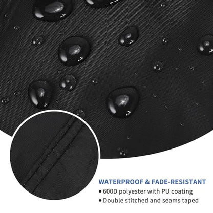 Femuar Outdoor Waterproof Table Tennis Cover, 72.8 x 65 x 27.5 in, Black