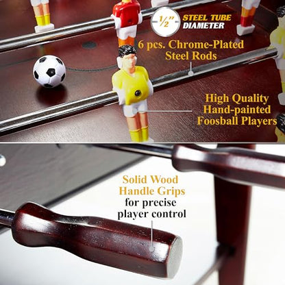 Barrington Foosball Multiple Styles Soccer Foosball Tables, Durable & Stylish Designs with Tabletop Sports Soccer Balls, Perfect for Family Game Rooms - style: 42 In. Coffee Table
