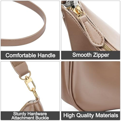 KKXIU Shoulder Bag for Women Cute Hobo Purses and Handbags Retro Clutch Underarm Purse | Cute - color: Khaki2