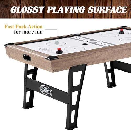 Barrington Billiards Air Hockey Table with Accessories, Perfect for Family Game Rooms | with Accessories - style: 6 Ft. Grant