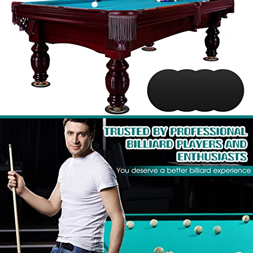 Frienda 100 Pcs Pool Table Leveling Kit, 3 Inch Rubber Shims, 0.06 Thick Furniture Leveler Pads for Billiard, Chairs, Desks, Black