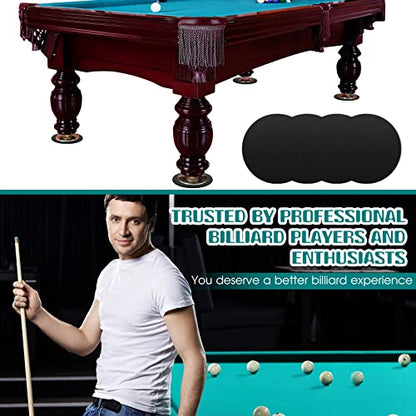 Frienda 100 Pcs Pool Table Leveling Kit, 3 Inch Rubber Shims, 0.06 Thick Furniture Leveler Pads for Billiard, Chairs, Desks, Black
